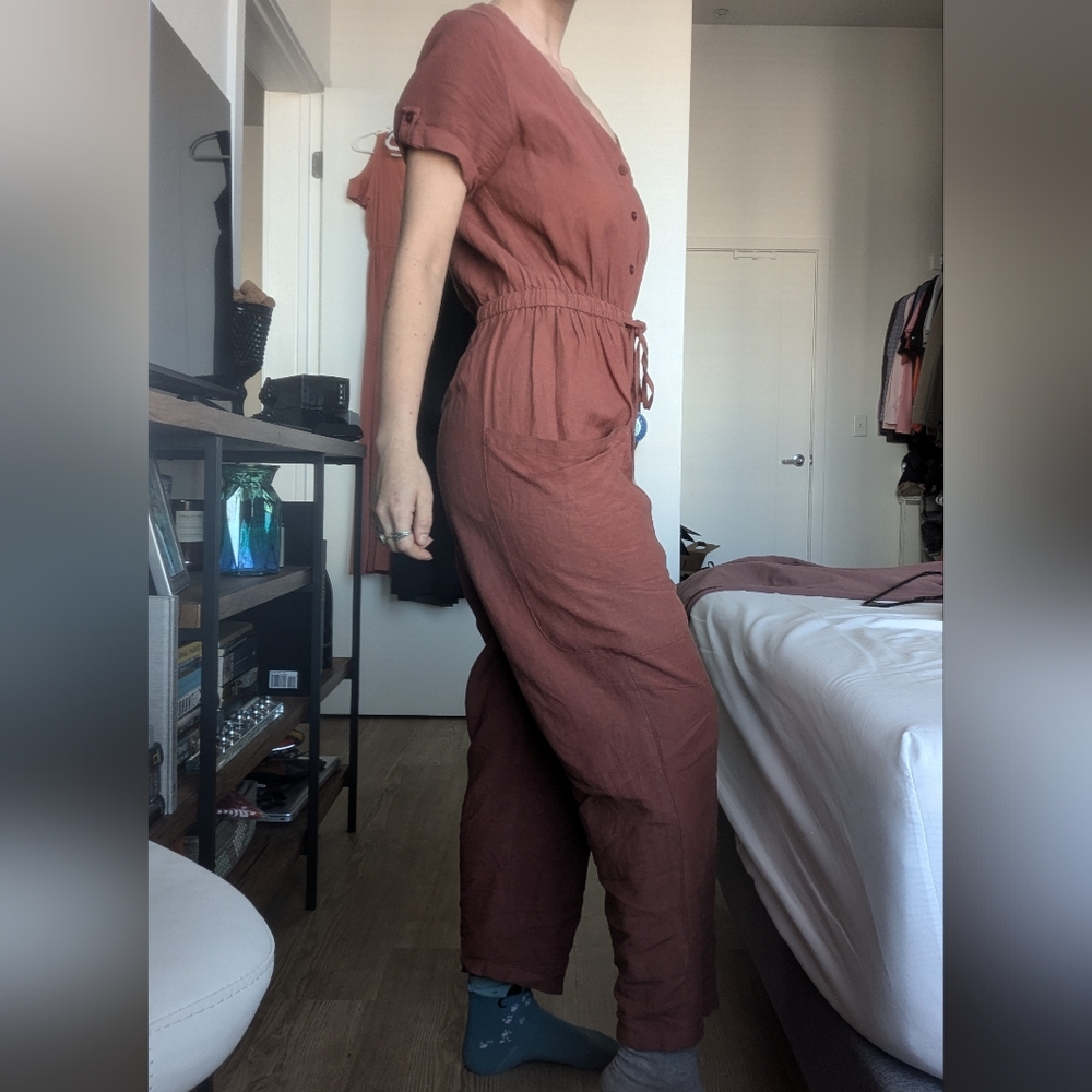 Roolee Mauve Button Up Jump Suit - image 2